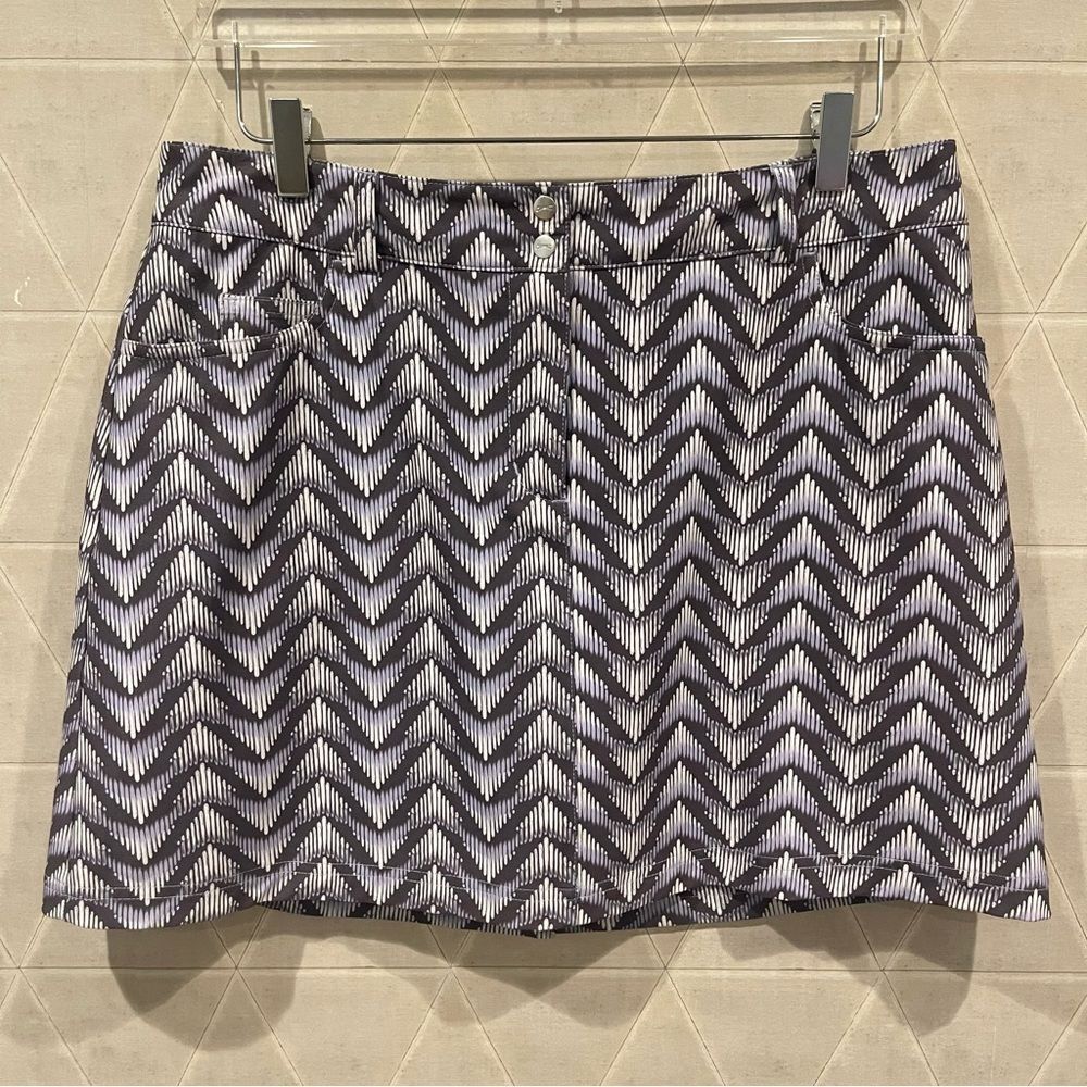 Slazenger Golf Skort Skirt Chevron Print Icy Purple 10